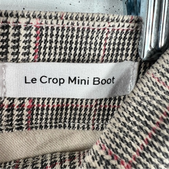 FRAME Le Crop Mini Boot Grey/Red Houndstooth Pant Size 26 - Picture 8 of 8